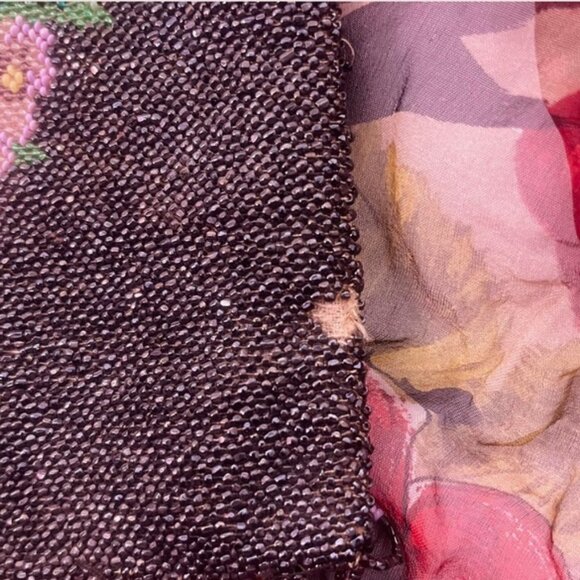 1920's beaded flapper purse, floral - Picture 6 of 6